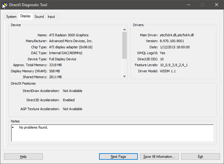 dxcpl directx 11 emulator windows 10